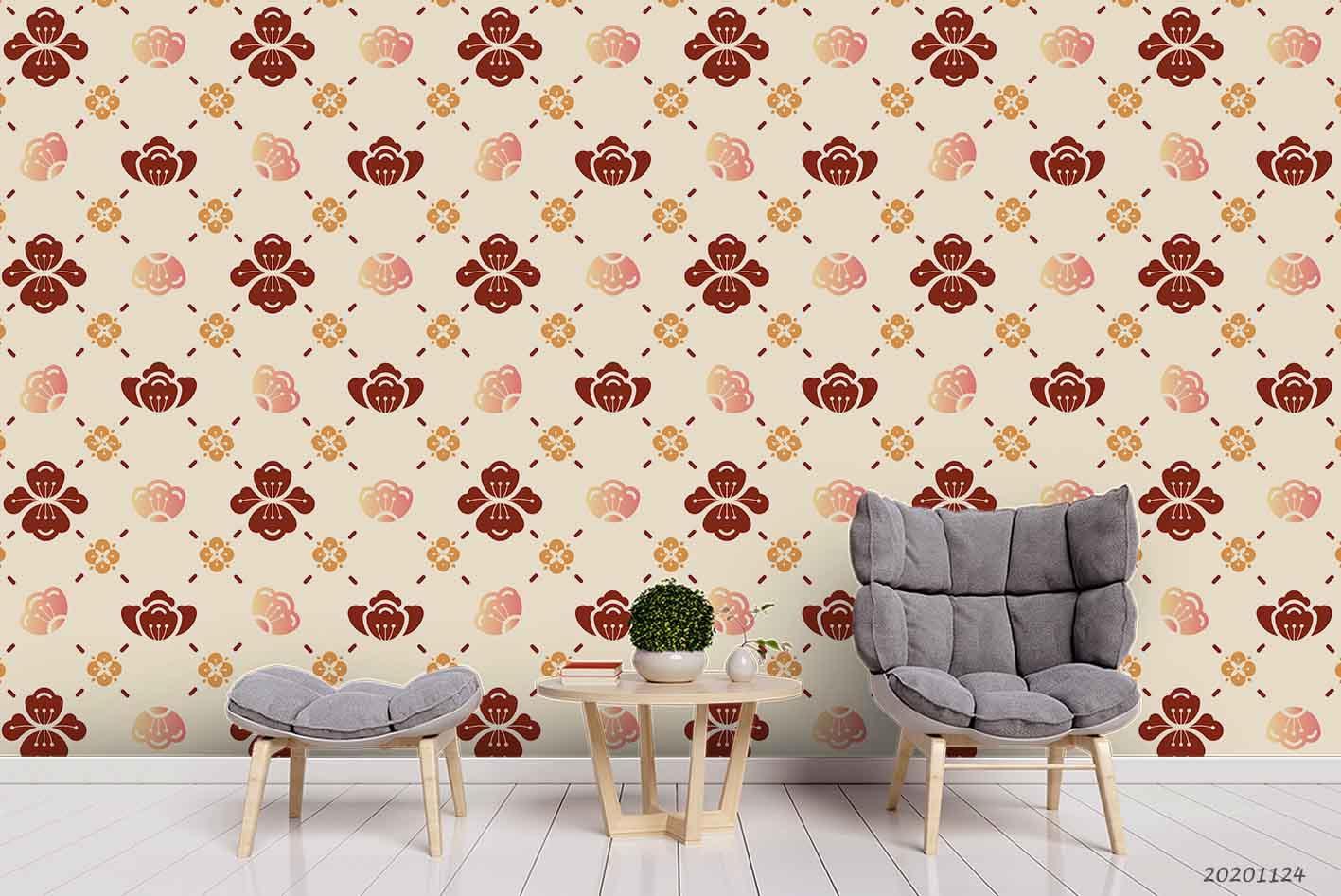 3D Hand Drawn Chinese New Year Illustration Wall Mural Wallpaper LXL- Jess Art Decoration
