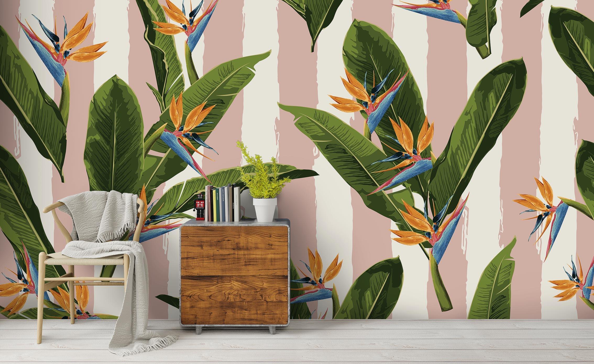 3D Tropical Plantain Leaf Flower Wall Mural Wallpaper 8 LQH- Jess Art Decoration