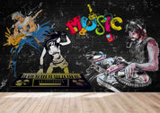 3D Rock Music Wall Mural Wallpaper LQH 515- Jess Art Decoration