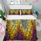 3D Yellow Purple Floral Quilt Cover Set Bedding Set Pillowcases 09- Jess Art Decoration