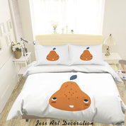 3D White Pear Quilt Cover Set Bedding Set Duvet Cover Pillowcases SF73- Jess Art Decoration