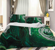 3D Abstract Green Marble Texture Quilt Cover Set Bedding Set Duvet Cover Pillowcases 60- Jess Art Decoration