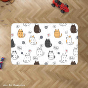 3D Cartoon Animal Cat Non-Slip Rug Mat 2- Jess Art Decoration