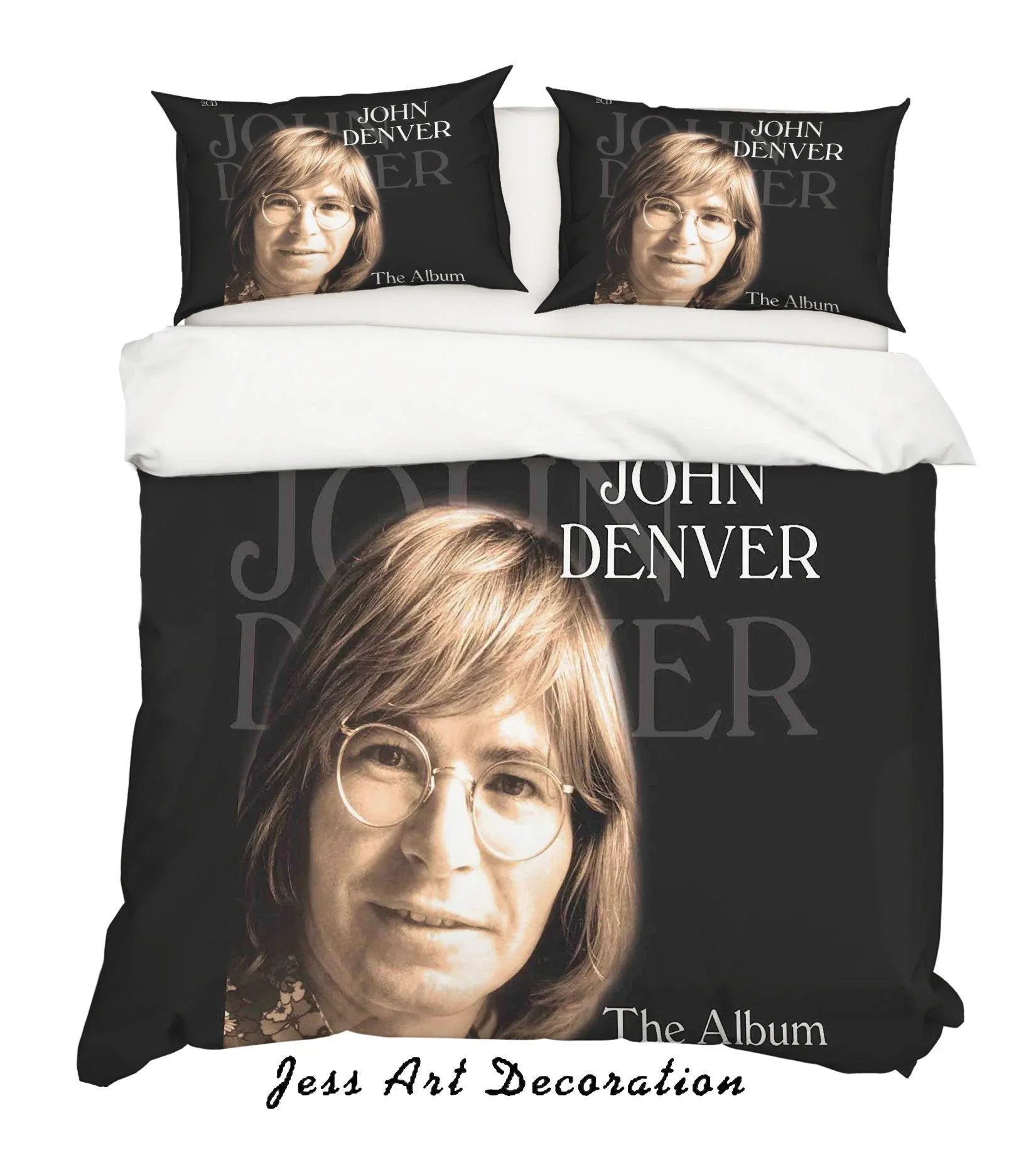 3D Rock Star John Denver Quilt Cover Set Bedding Set Pillowcases 01- Jess Art Decoration