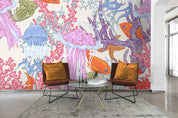 3D Jellyfish Coral Fish Wall Mural Wallpaper 26- Jess Art Decoration