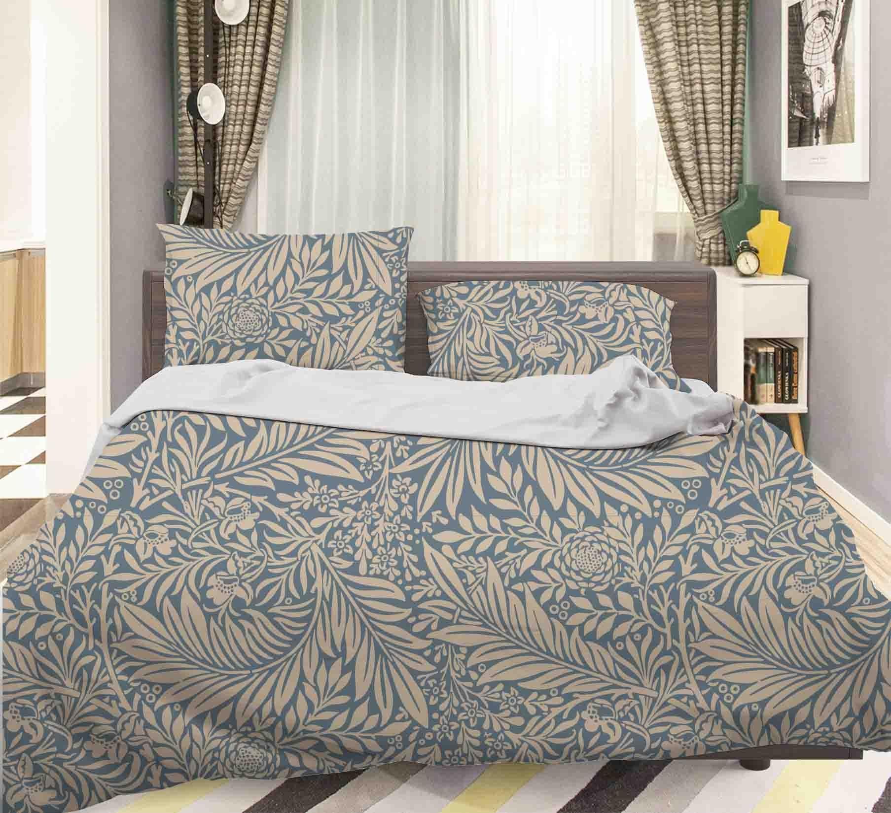 3D Vintage Plant Leaves Quilt Cover Set Bedding Set Duvet Cover Pillowcases LXL- Jess Art Decoration