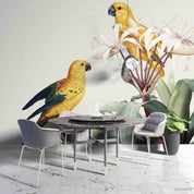 3D Parrot Birds Flowers Wall Mural Wallpaper SF63- Jess Art Decoration