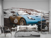 3D Snow Mountain Sports Car Wall Mural Wallpaper LQH 10- Jess Art Decoration