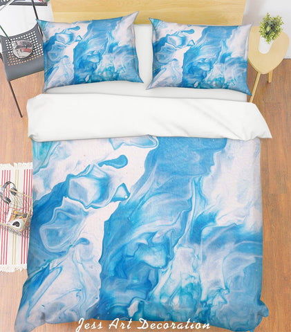 3D Abstract Blue Splash Ink Quilt Cover Set Bedding Set Pillowcases 10- Jess Art Decoration