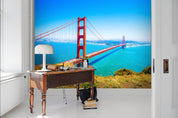 3D Blue Sea Sea Bridge Wall Mural Wallpaper 84- Jess Art Decoration