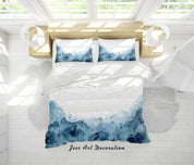 3D Watercolor Blue Pattern Quilt Cover Set Bedding Set Duvet Cover Pillowcases A370 LQH- Jess Art Decoration