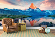 3D Red Mountain Peak Wall Mural Wallpaper 94- Jess Art Decoration