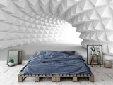 3D Architectural Gallery White Geometric Wall Mural Wallpaper 20- Jess Art Decoration