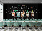 3D Bubble Tea Coffee Sippy Cup Wall Mural Wallpaper GD 1639- Jess Art Decoration
