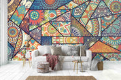 3D Color Graffiti Geometric Puzzle Wall Mural Wallpaper 10- Jess Art Decoration