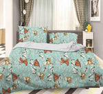 3D Green Butterfly Quilt Cover Set Bedding Set Pillowcases 39- Jess Art Decoration