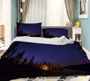 3D Forest Night View Quilt Cover Set Bedding Set Duvet Cover Pillowcases 125 LQH- Jess Art Decoration