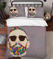 3D Abstract Art Man Graffiti Quilt Cover Set Bedding Set Duvet Cover Pillowcases 108- Jess Art Decoration