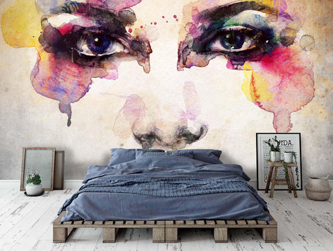 3D Wallpaper Face Wall Mural Wallpaper 10- Jess Art Decoration