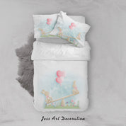 3D Rabbit Seesaw Quilt Cover Set Bedding Set Duvet Cover Pillowcases SF66- Jess Art Decoration