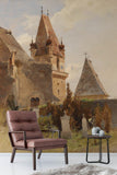 3D old castle oil painting wall mural wallpaper 95- Jess Art Decoration