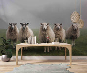 3D Meadow Sheep Animal Wall Mural Wallpaper LQH 218- Jess Art Decoration