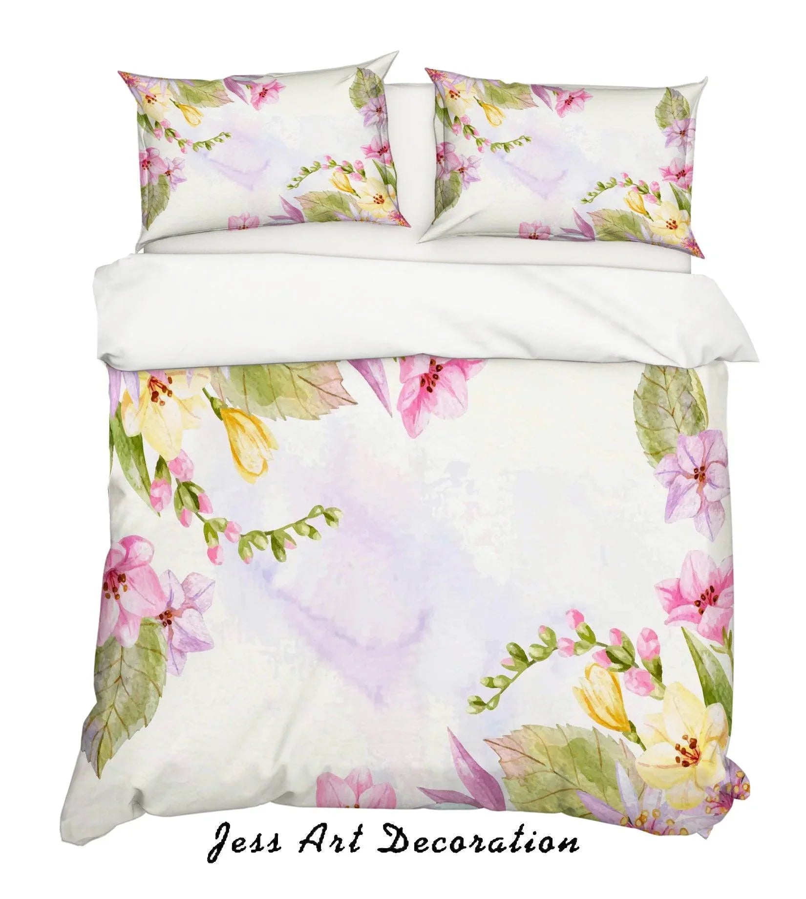 3D Flower Leaves Quilt Cover Set Bedding Set Pillowcases 112- Jess Art Decoration