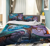 3D Abstract Colored Street Graffiti Quilt Cover Set Bedding Set Duvet Cover Pillowcases 195- Jess Art Decoration
