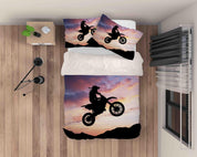 3D Dirt Bike Quilt Cover Set Bedding Set Pillowcases A150 LQH- Jess Art Decoration