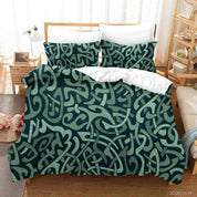 3D Abstract Green Geometry Quilt Cover Set Bedding Set Duvet Cover Pillowcases 293- Jess Art Decoration