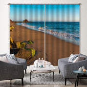 3D Sky Beach Nature Landscape Curtains and Drapes LQH 61- Jess Art Decoration