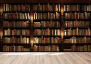 3D Library Bookshelf Wall Mural Wallpaper LQH 765- Jess Art Decoration