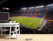 Spain Camp Nou Stadium Wallpaper football stadium wall mural for sports room, club room or fan space