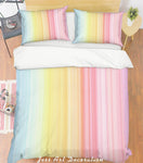3D Colorful Vertical Stripes Quilt Cover Set Bedding Set Pillowcases 48- Jess Art Decoration