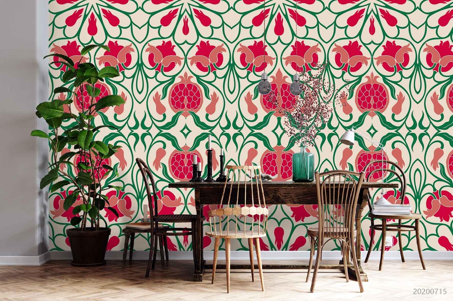 3D Pomegranate Wall Mural Wallpaper SF59- Jess Art Decoration