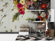 3D Color Bouquet Wall Mural Wallpaper LQH 300- Jess Art Decoration