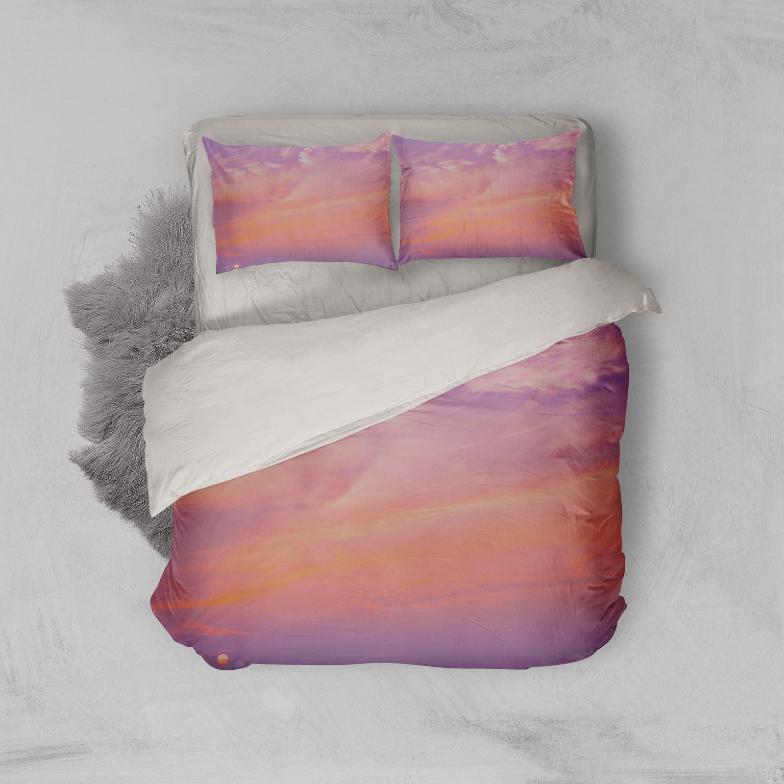 3D Pink Sky Quilt Cover Set Bedding Set Pillowcases 124- Jess Art Decoration