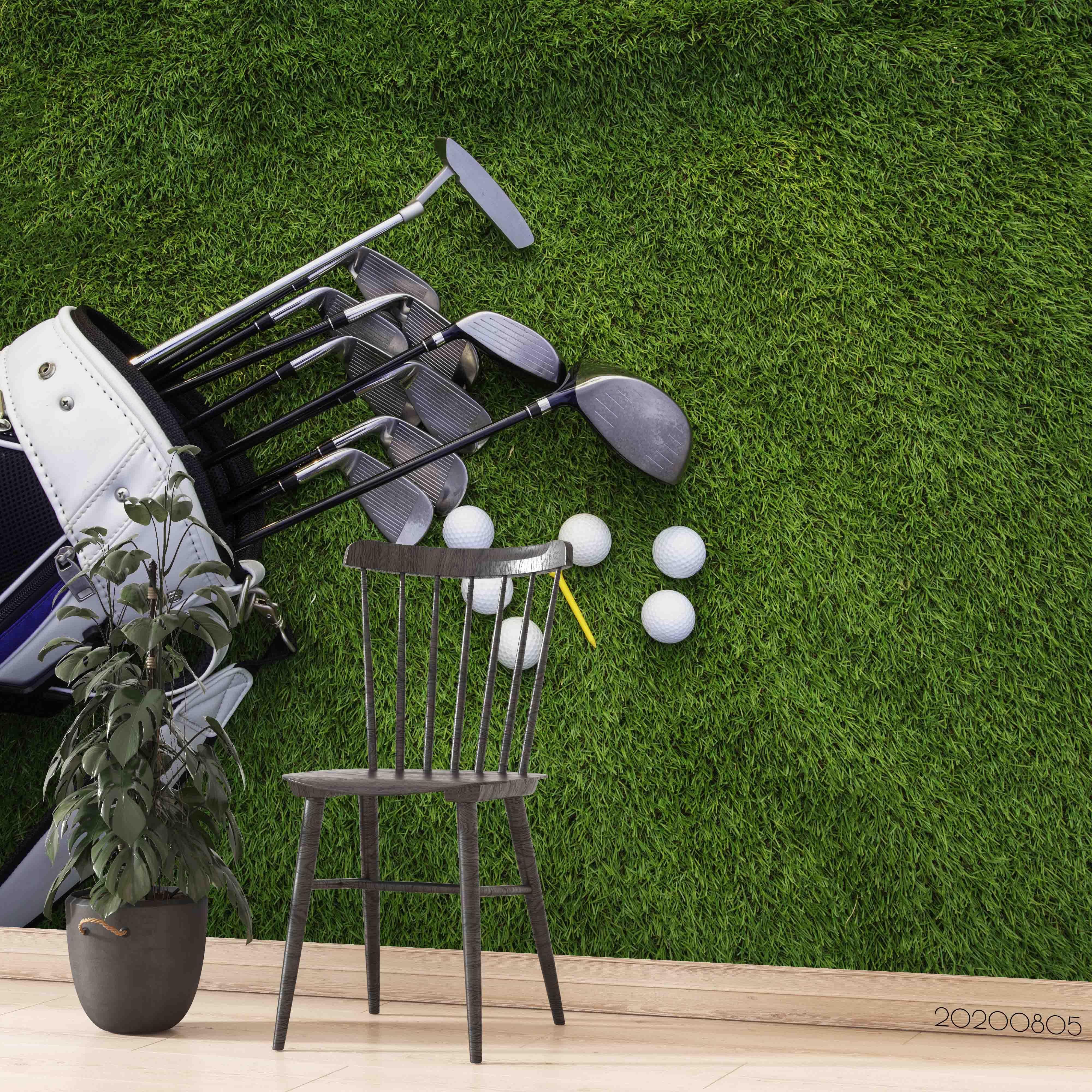 3D Green Grass Golf Ball Wall Mural Wallpaper SF 40- Jess Art Decoration