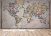 3D World Map Wall Mural Wallpaper LQH 593- Jess Art Decoration