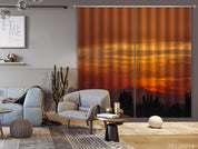 3D Woods Mountain Bird Red Sky Cloud Curtains and Drapes GD 2006- Jess Art Decoration