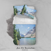 3D Landscape Green Forest Mountain Quilt Cover Set Bedding Set Duvet Cover Pillowcases 155 LQH- Jess Art Decoration