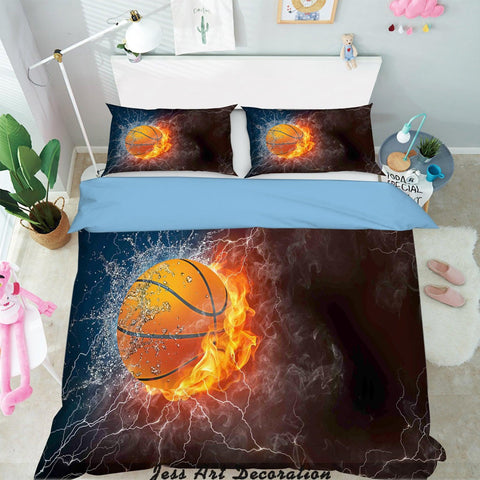 3D Basketball Quilt Cover Set Bedding Set Pillowcases  103- Jess Art Decoration