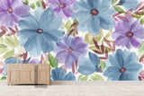 3D blue flower background wall mural wallpaper 51- Jess Art Decoration