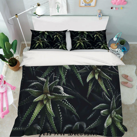 3D Green Succulents Quilt Cover Set Bedding Set Pillowcases 39- Jess Art Decoration