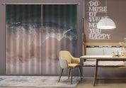 3D Aerial View Beach Wave Scenic Curtains and Drapes GD 458- Jess Art Decoration