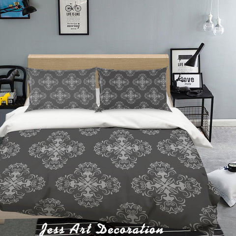 3D White Decorative Pattern Quilt Cover Set Bedding Set Pillowcases  99- Jess Art Decoration