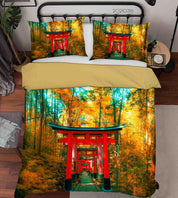 3D Autumn Nature Landscape Quilt Cover Set Bedding Set Duvet Cover Pillowcases 160- Jess Art Decoration