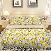 3D Yellow White FLowers Pattern Quilt Cover Set Bedding Set Duvet Cover Pillowcases WJ 1418- Jess Art Decoration