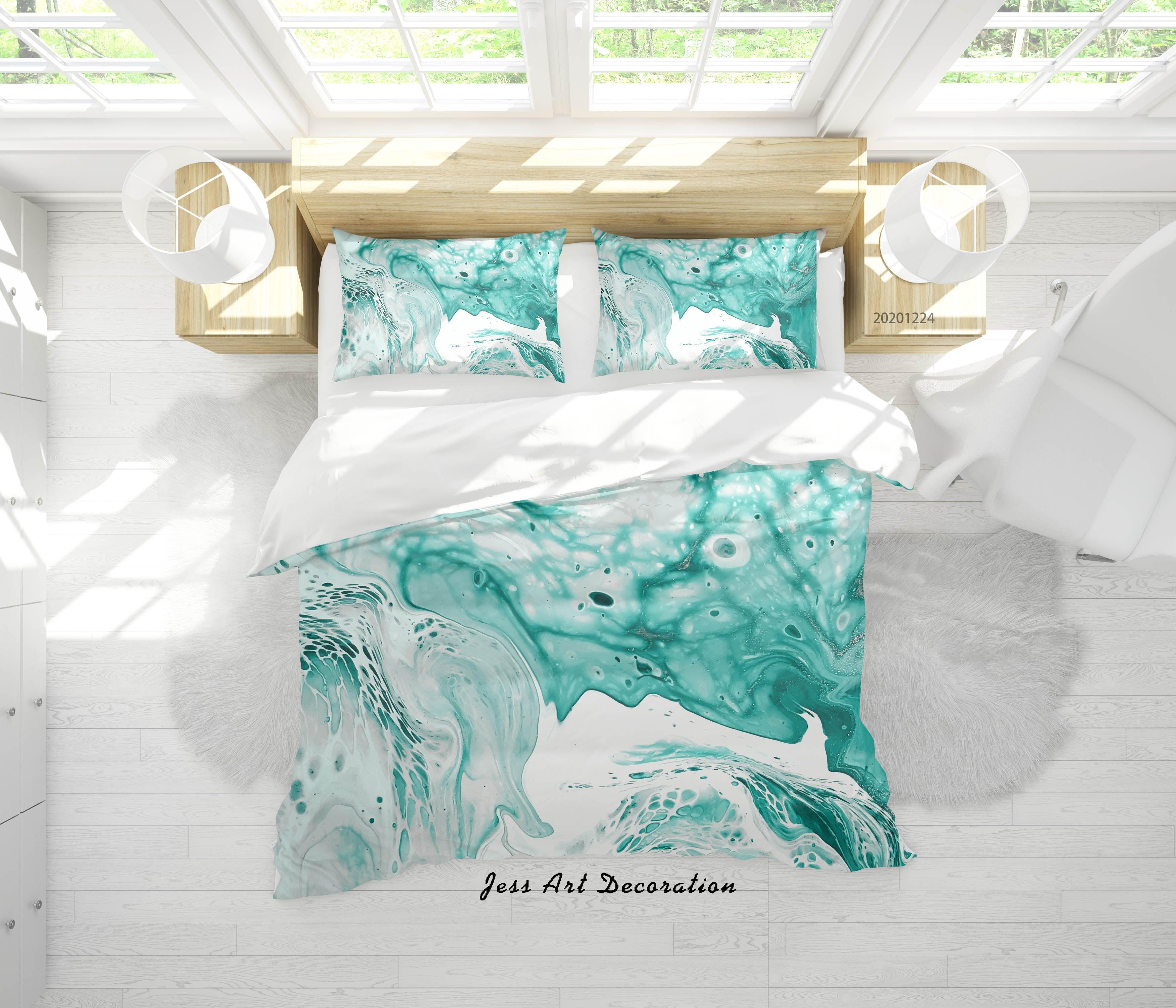 3D Watercolor Marble Texture Quilt Cover Set Bedding Set Duvet Cover Pillowcases 164 LQH- Jess Art Decoration