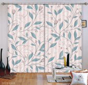 3D Hand Drawn Floral Leaf Green Curtains and Drapes LLL 732- Jess Art Decoration